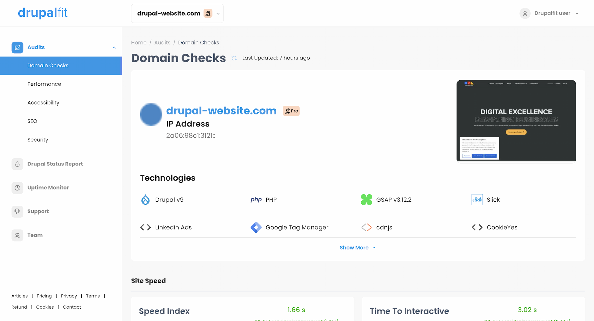 DrupalFit Screenshot