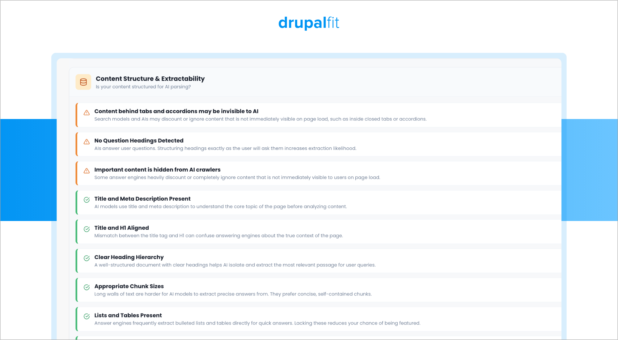 AEO und GEO Inhaltsstruktur und Extrahierbarkeit DrupalFit