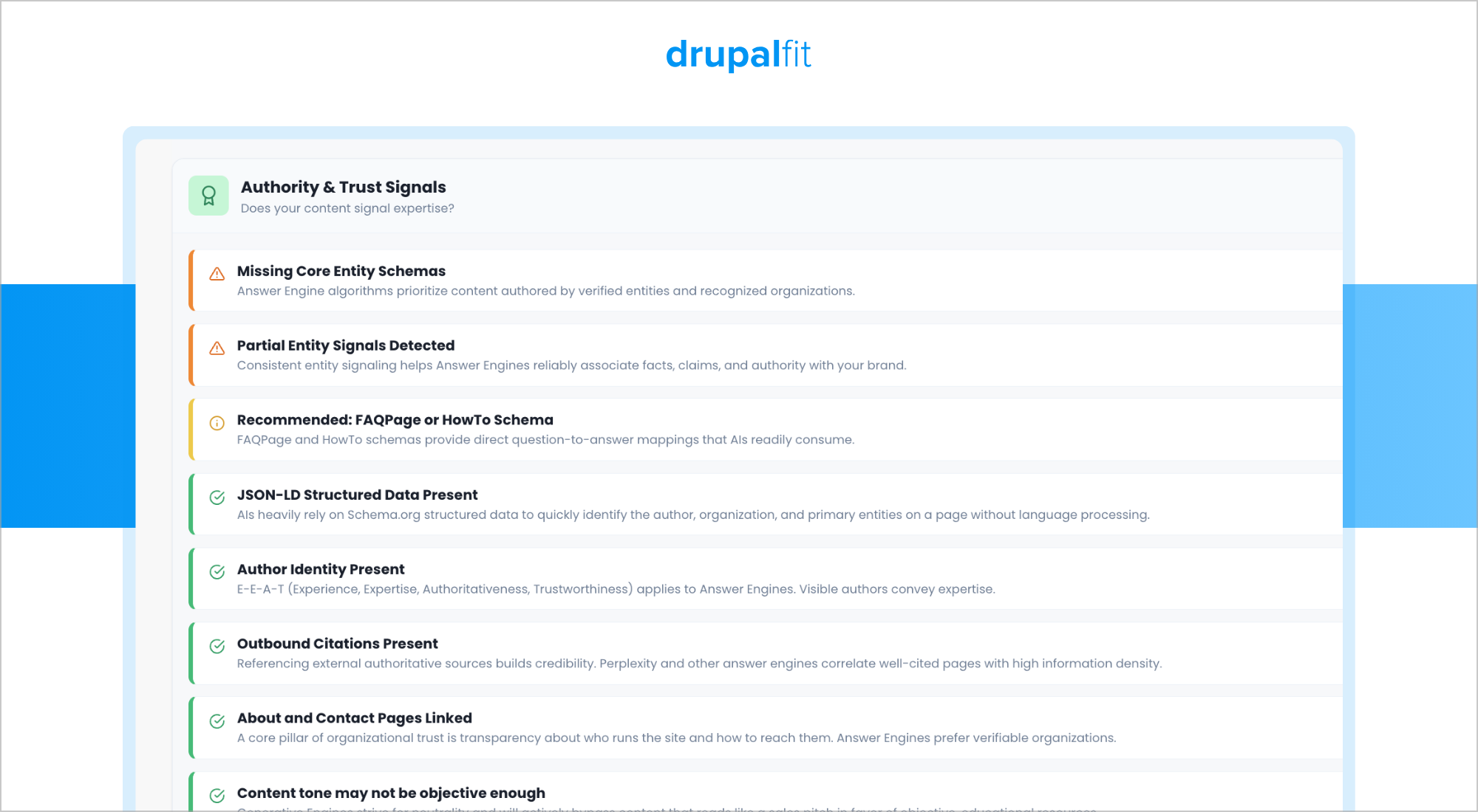 AEO and GEO Authority and Trust Signals DrupalFit