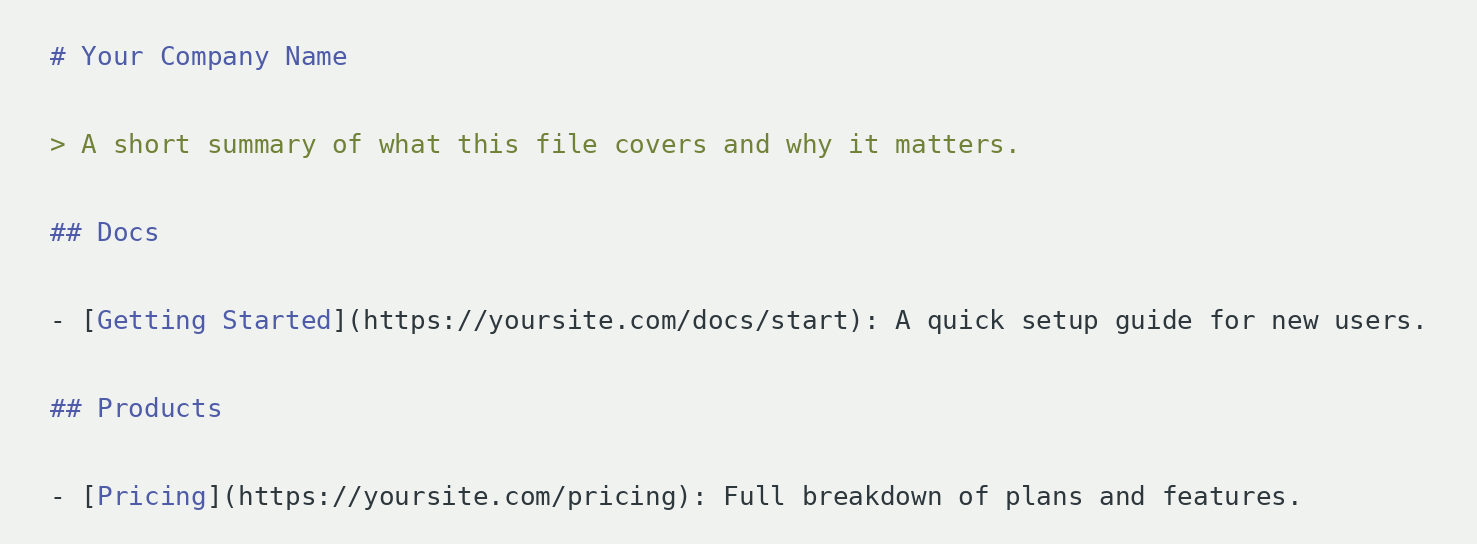 llms.txt-Dateiformat